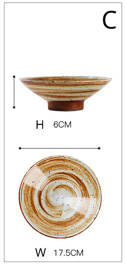 Gohobi粗陶餐具組-復古創意飯碗