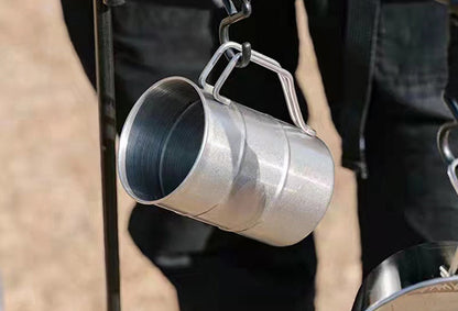 Tasse en acier inoxydable Gohobi avec couvercle et poignée en bois