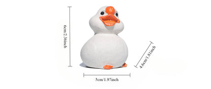 Gohobi Handmade Ceramic YiXing Clay White Duck Ornament Tea pet