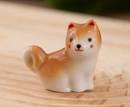 Repose-baguettes décoratif en céramique fait main Gohobi Shiba Inu