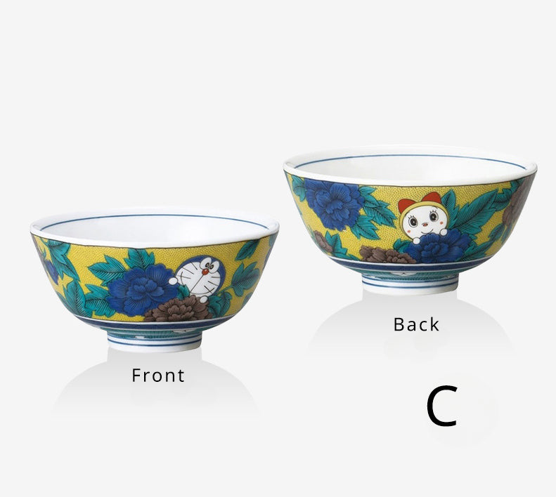 Gohobi Japanese Doraemon Tea Cup and Ceramic Plate Set