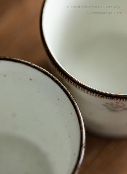 Gohobi Japanese Mino-Fired Squirrel Swallow Ceramic Cups