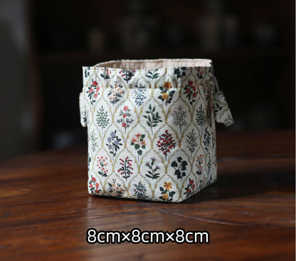 Sac de voyage de rangement pour théière à motifs floraux et pots Gohobi