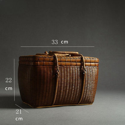 Gohobi Handmade Bamboo Teaware Basket