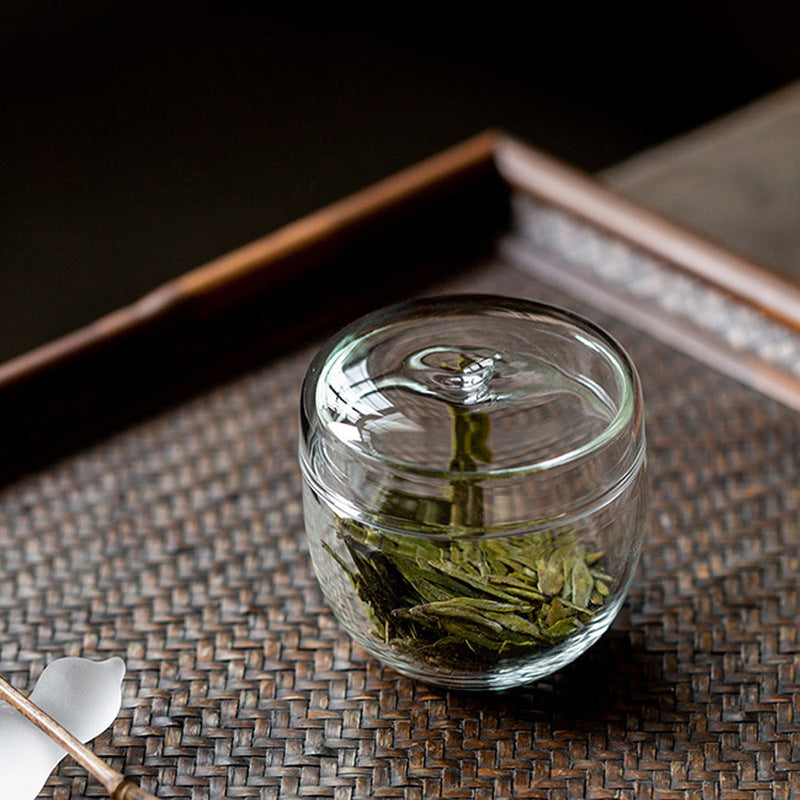 Gohobi Japanese-Style Mini Glass Tea Storage Jar