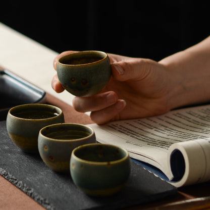 Tasse à thé à la banane verte faite à la main Gohobi (30 ml)