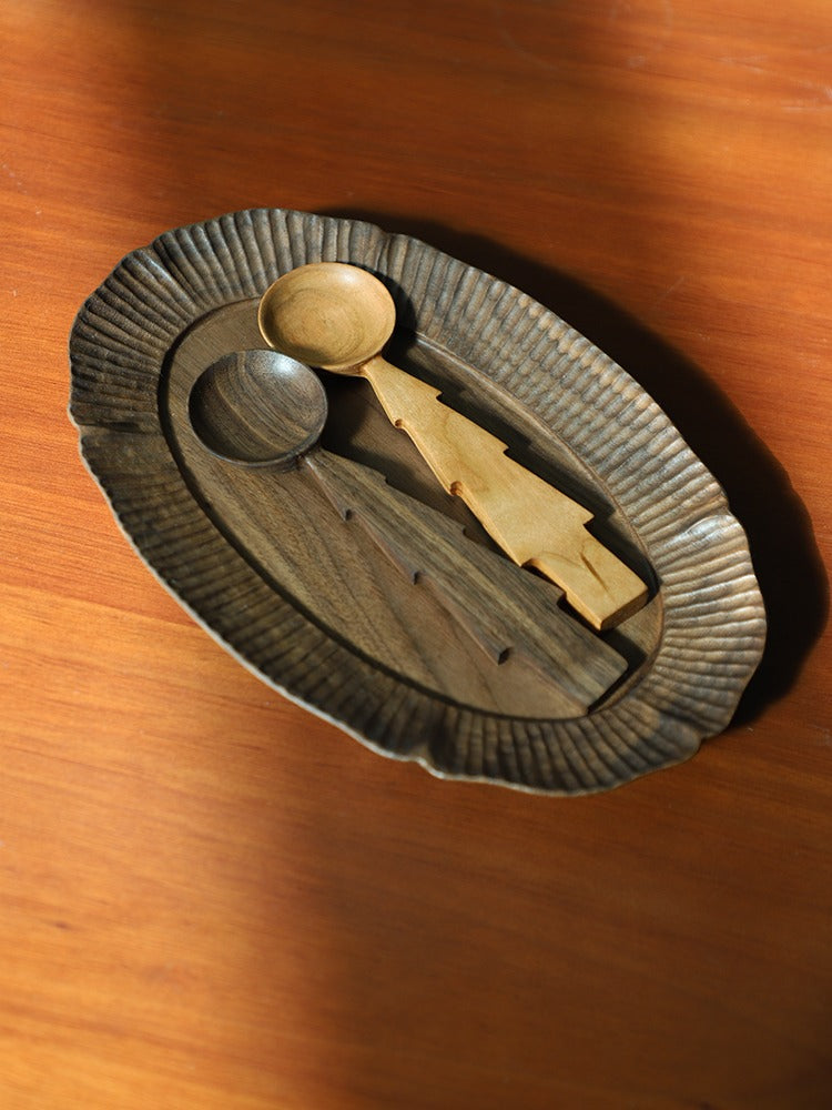 Gohobi Handmade Wooden Tree Shape Spoon 004