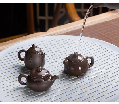 Gohobi Handmade Ceramic YiXing Clay Mini Teapot Ornament Tea pet