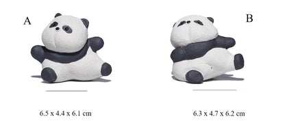 Gohobi Handmade Ceramic YiXing Clay Gongfu Panda Ornament Tea pet