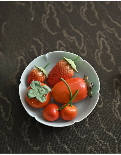 Décoration de fruits Gohobi faite à la main en forme de fraise, de cerise et de tomate