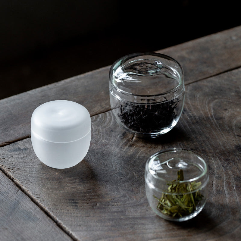 Gohobi Japanese-Style Mini Glass Tea Storage Jar