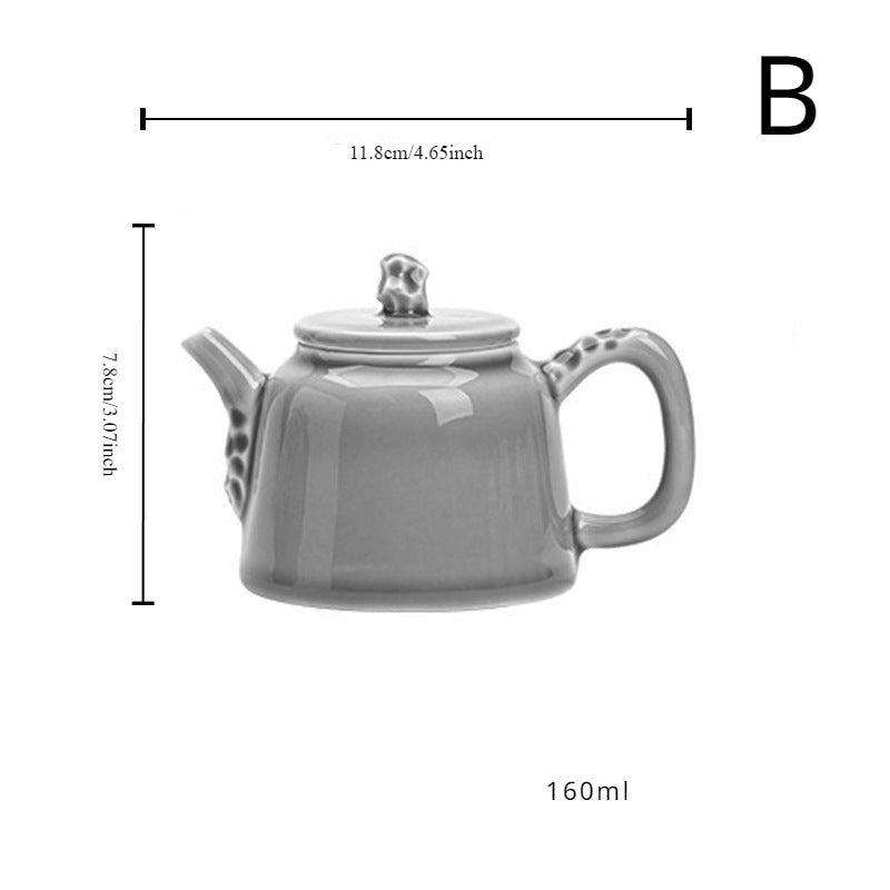 Gohobi Handmade Ice Grey and Green Teapots