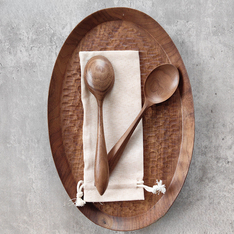 Gohobi Handmade Walnut Spoon and Fork 002