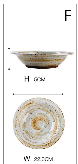 Gohobi粗陶餐具組-復古創意飯碗