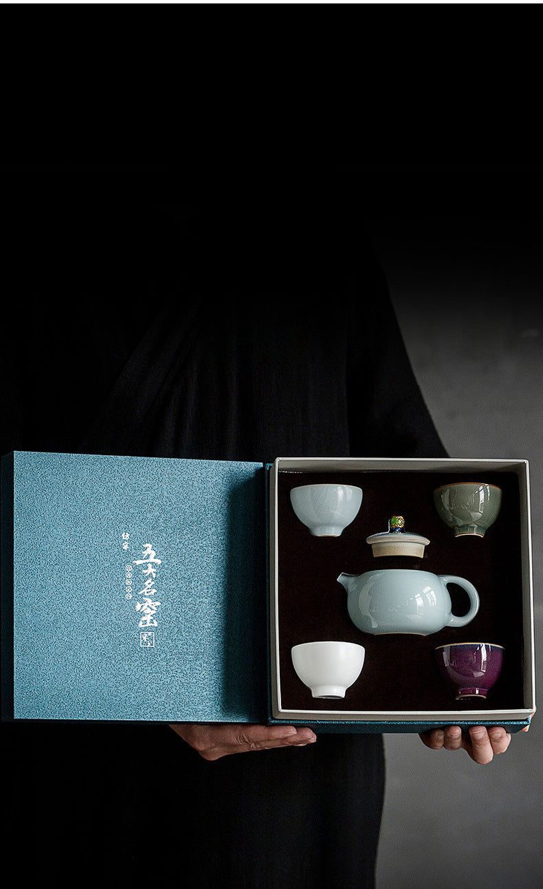 Gohobi Classic Tea Cup Teapot Tea Box Set