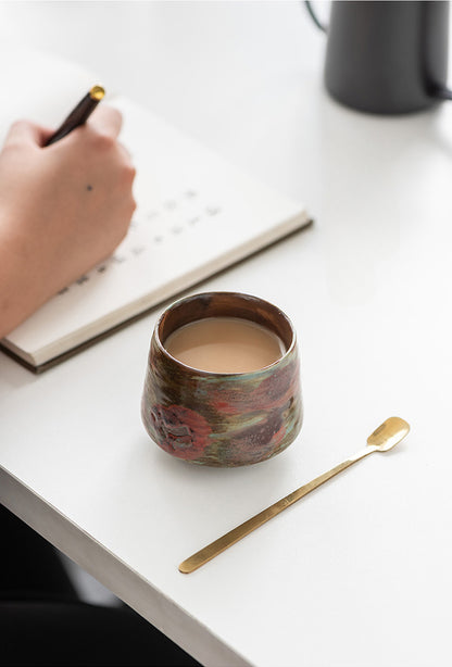 復古陶瓷大師杯粗陶功夫茶杯下午茶個人杯子日式茶杯跨境大茶杯