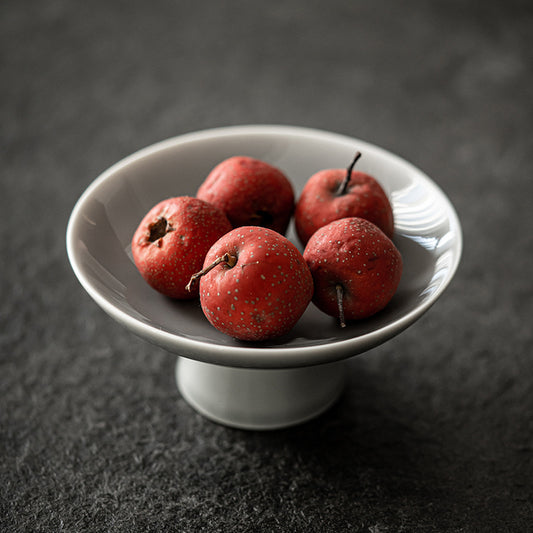 Assiette traditionnelle japonaise de fruits et de noix glacés gris et verts Gohobi