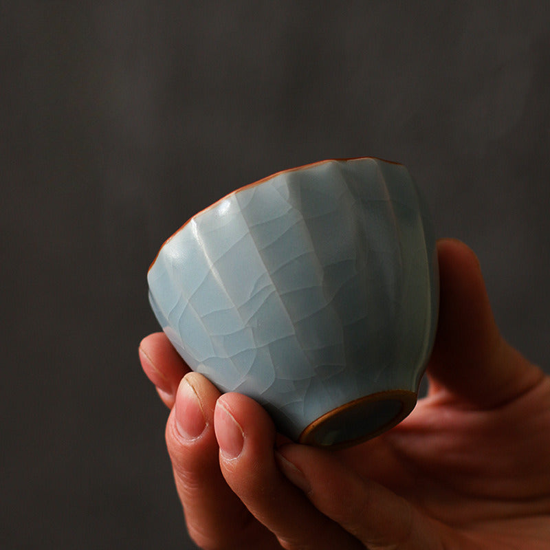 Gohobi Handmade Sky Blue Ceramic Tea Cup