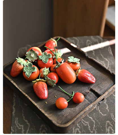 Décoration de fruits Gohobi faite à la main en forme de fraise, de cerise et de tomate