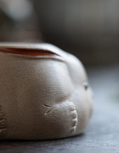 Gohobi Handmade Ceramic Rabbit Shape Tea Cup