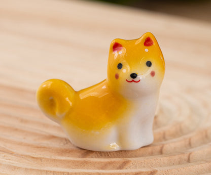 Repose-baguettes décoratif en céramique fait main Gohobi Shiba Inu