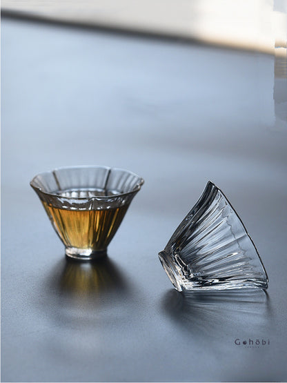 Gohobi Handmade Flower Glass Tea Cup