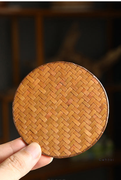 Gohobi Bamboo & Wisteria Woven Coasters