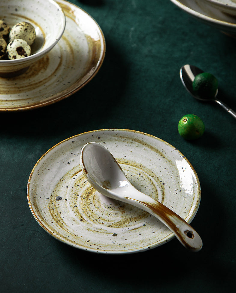 Gohobi Coarse Pottery Tableware Set - Retro Creative Rice Bowl