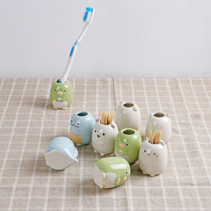 Gohobi Handmade Ceramic Cute Animals Stand Ornament