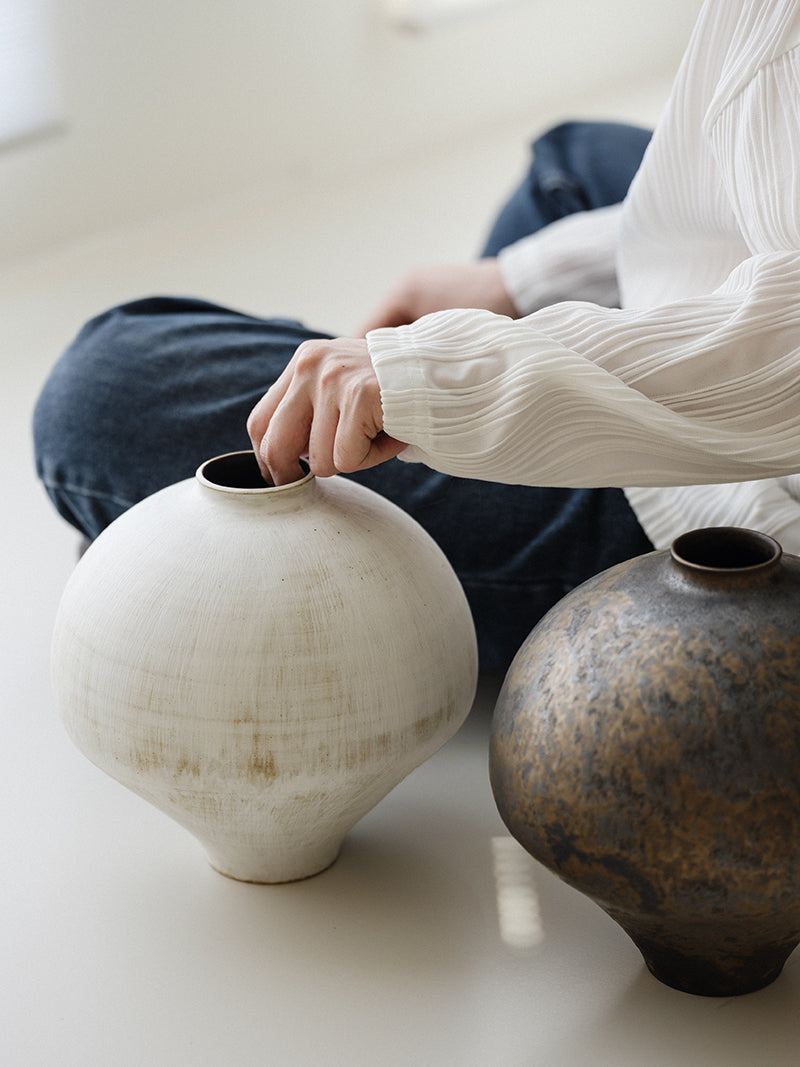 Grand vase fait main de style japonais Wabi Sabi Gohobi 002