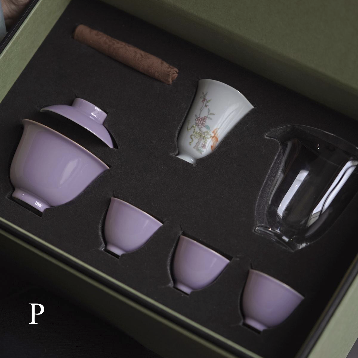 [賦山敘 x Gohobi] Jingdezhen Hand-Painted Kung Fu Tea Set Gift Box Set Limited