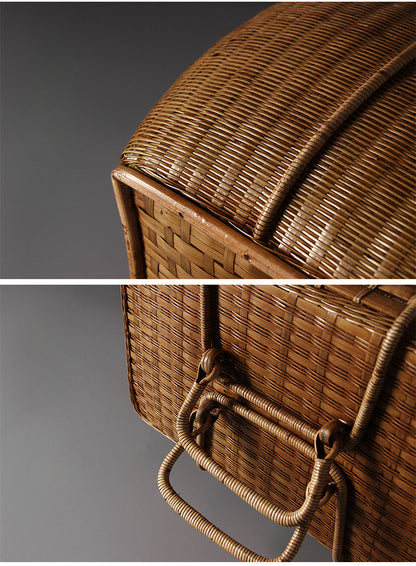 Gohobi Handmade Bamboo Teaware Basket