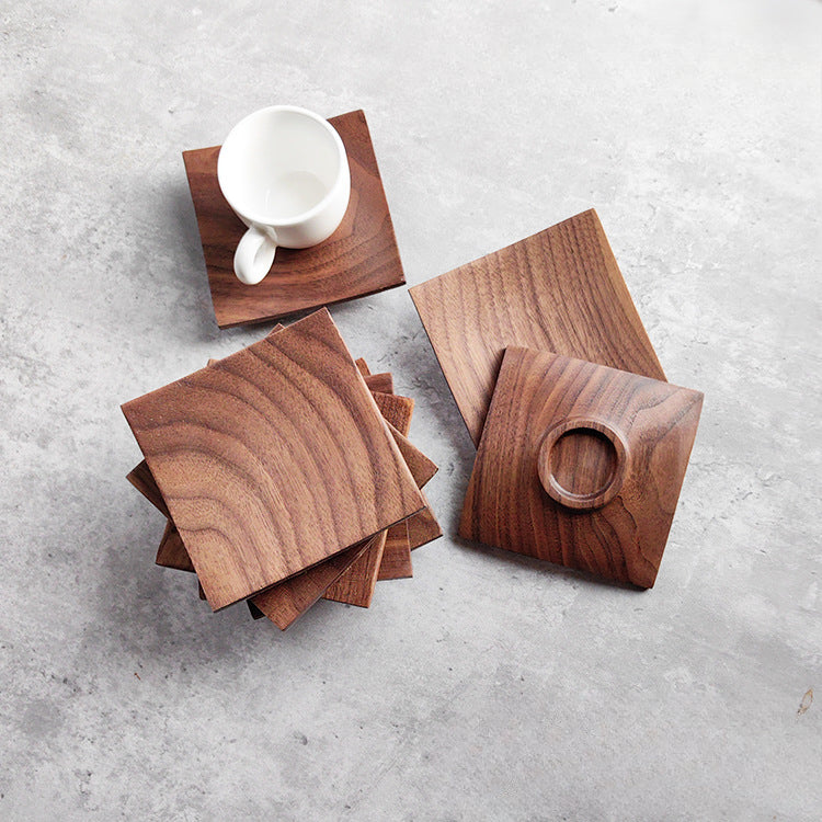 Gohobi Walnut Square Shape Coasters