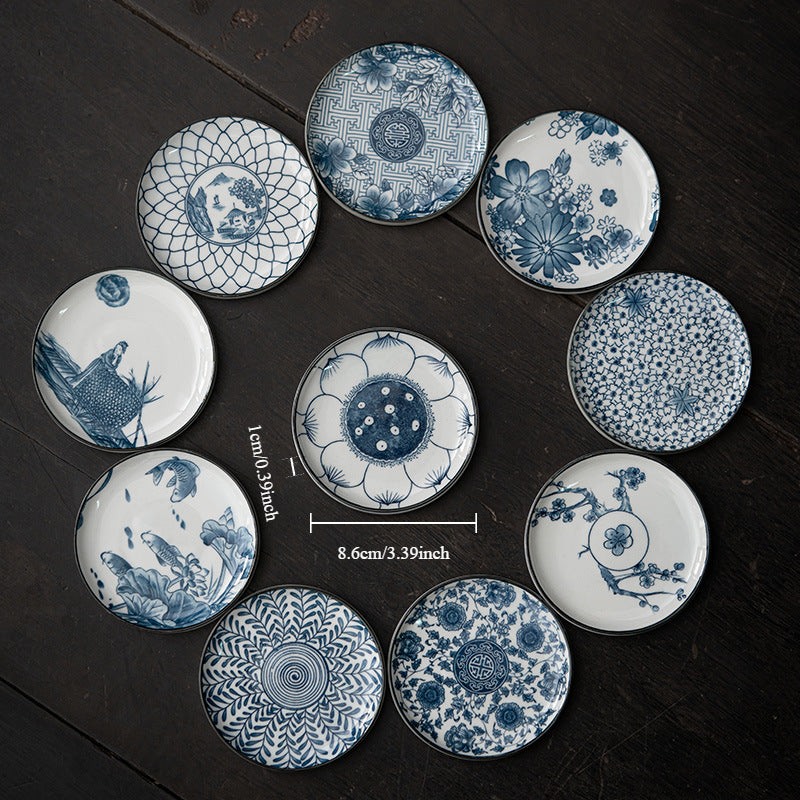 Gohobi Blue and White Ceramic Coaster