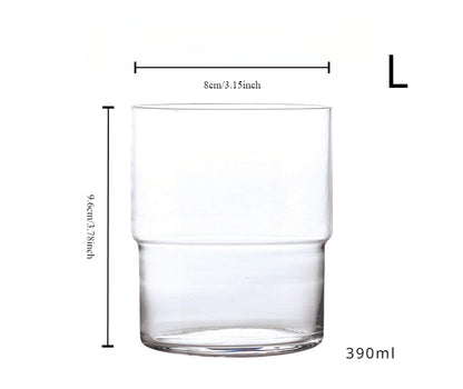 Gohobi Japanese Stackable Diagonal Glass Water Cup