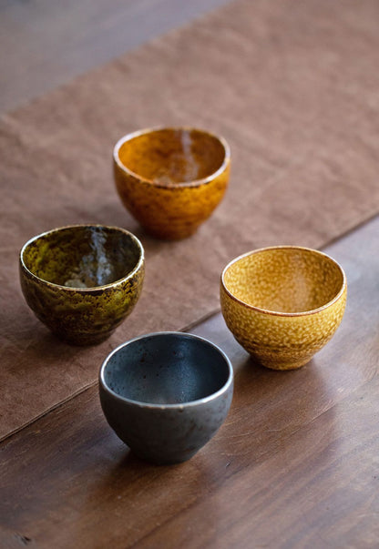 Gohobi Shino Ceramic Tea Cup Set - Autumn (5 Pieces) in Gift Box