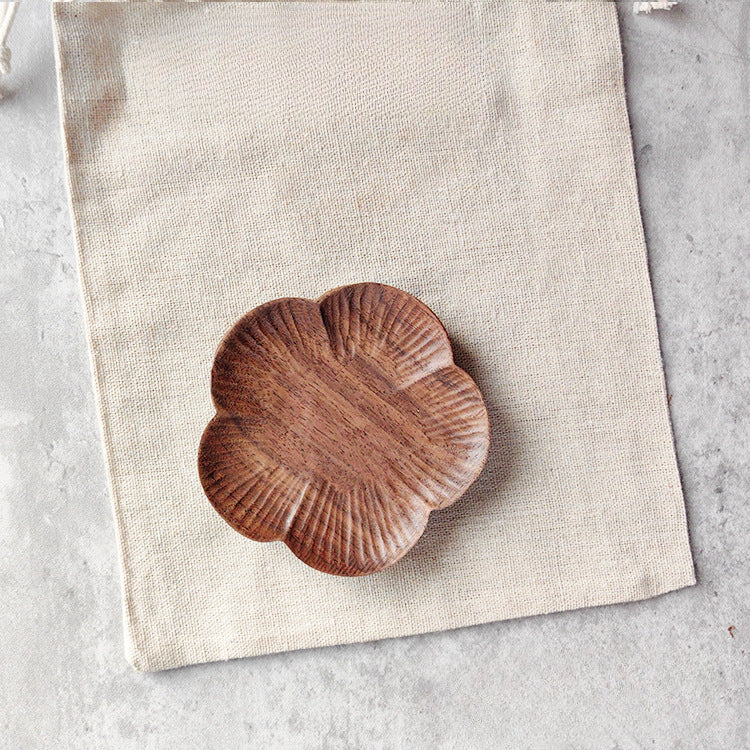 Gohobi Walnut Floral Shape Coasters