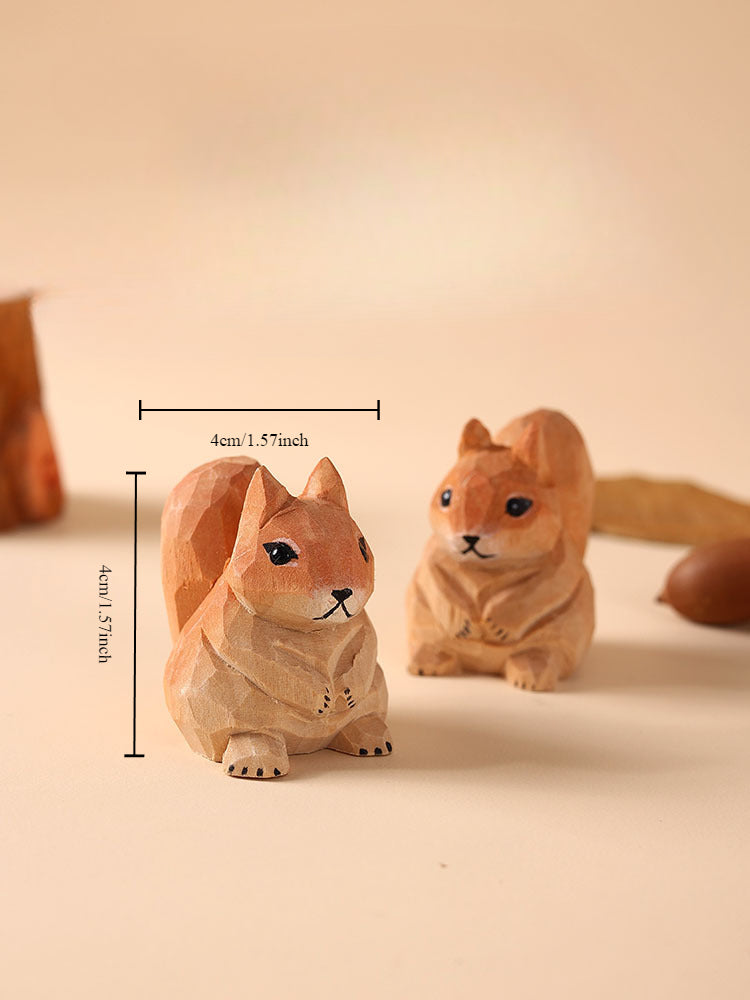 Gohobi Handcrafted Wooden Squirrel Ornament