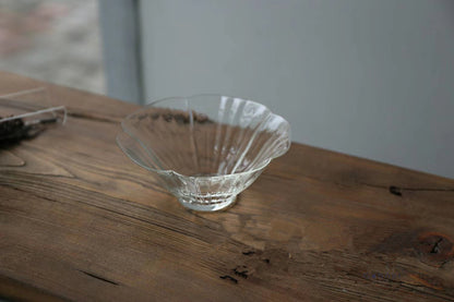 Gohobi Handmade Flower Glass Bowl with Spoon