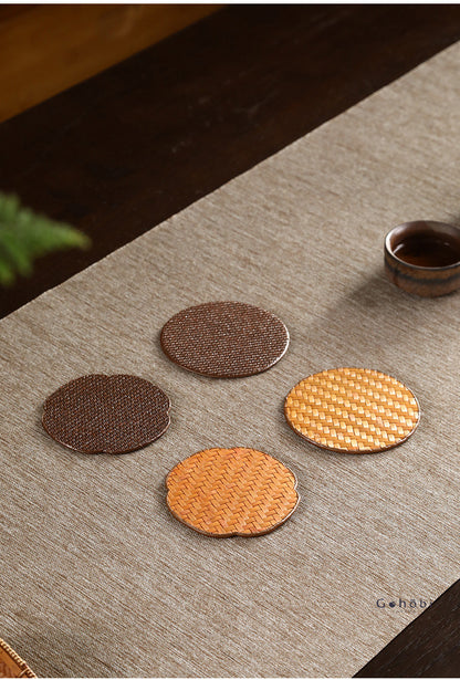 Gohobi Bamboo & Wisteria Woven Coasters