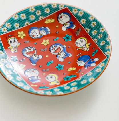 Gohobi Japanese Doraemon Tea Cup and Ceramic Plate Set