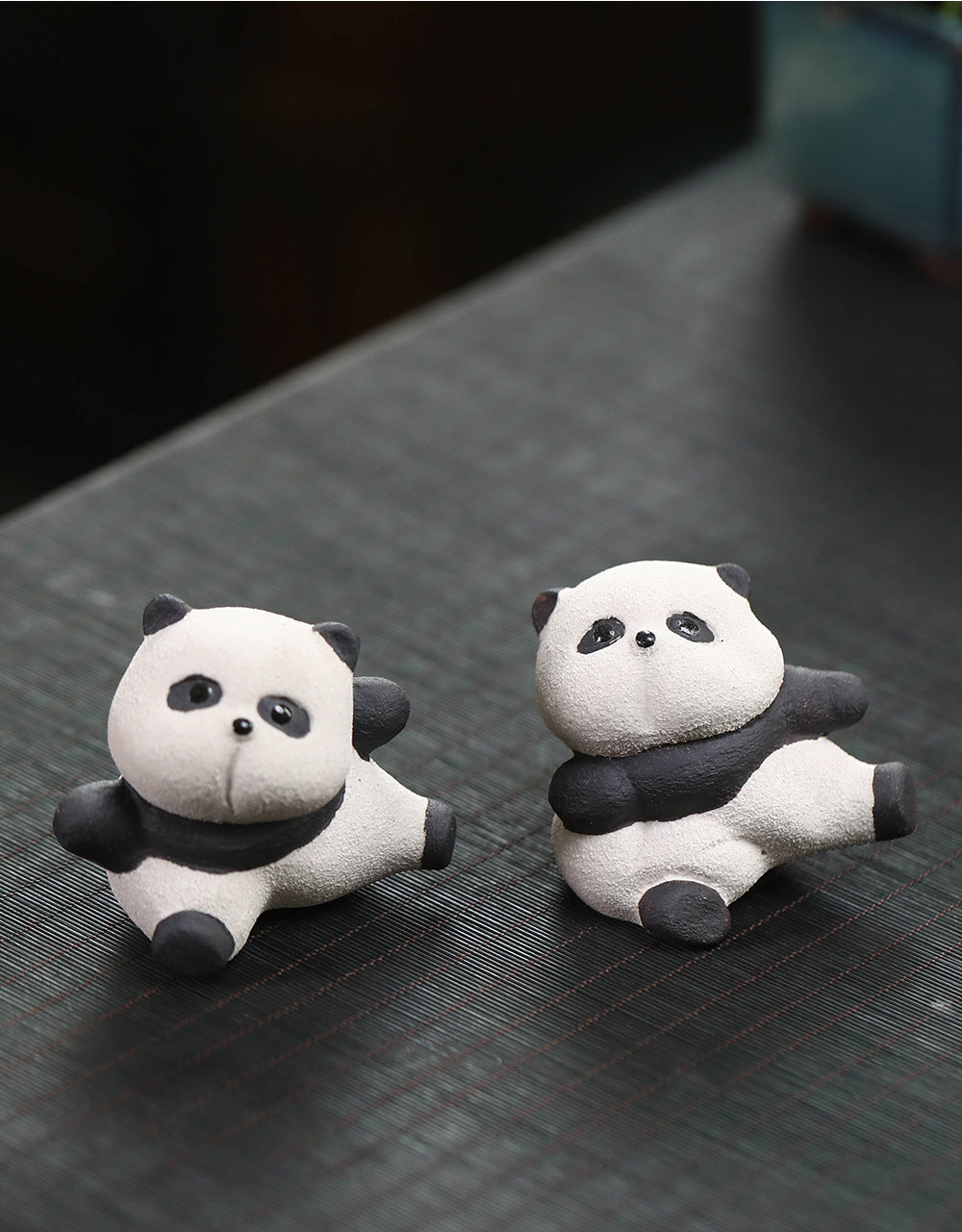 Gohobi Handmade Ceramic YiXing Clay Gongfu Panda Ornament Tea pet