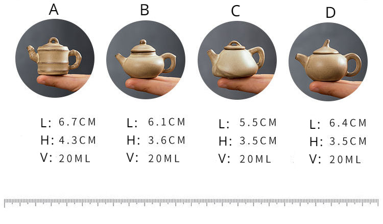 Gohobi Handmade Ceramic YiXing Clay Mini Teapot Ornament Tea pet