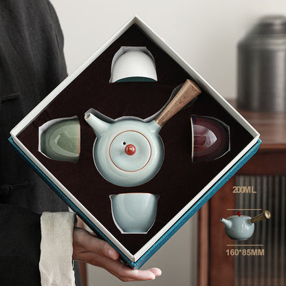 Gohobi Classic Tea Cup Teapot Tea Box Set