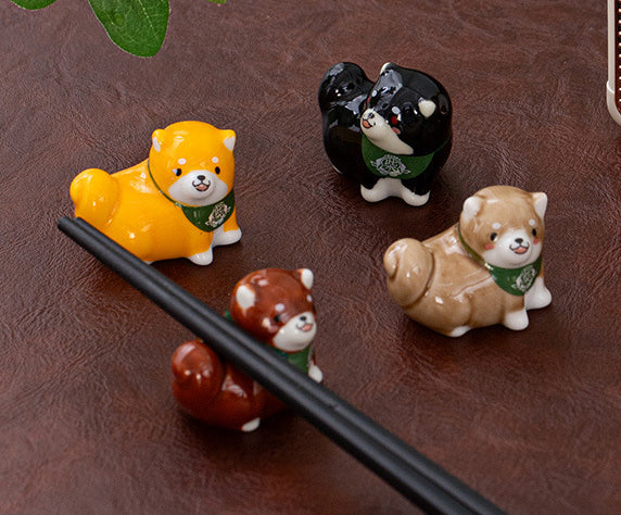 Gohobi Colourful Shiba Inu Dog Chopstick Rest