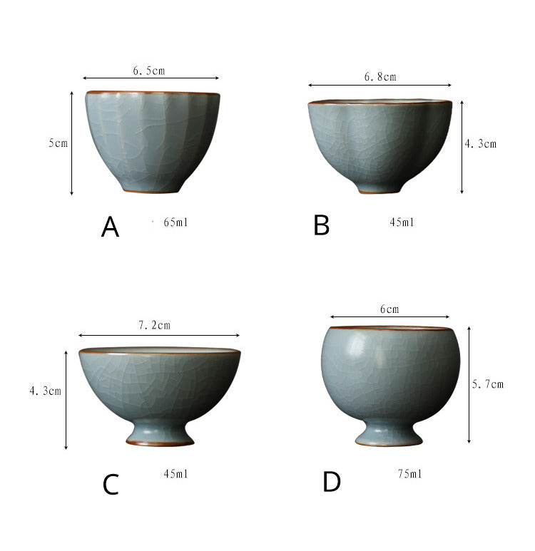 Gohobi Handmade Sky Blue Ceramic Tea Cup