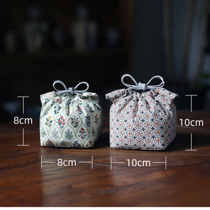 Sac de voyage de rangement pour théière à motifs floraux et pots Gohobi