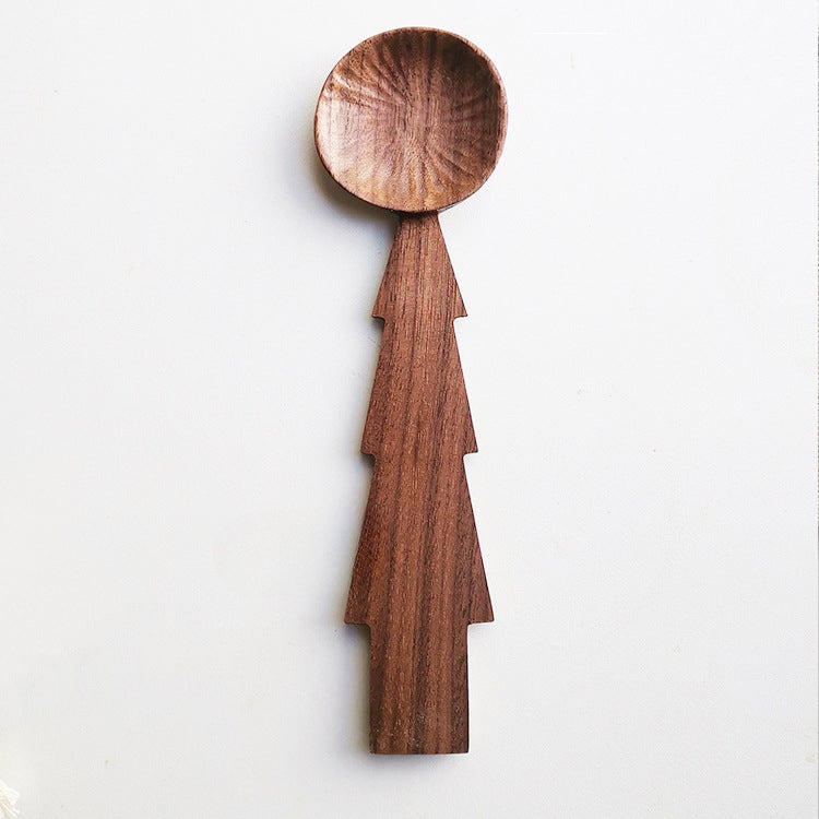 Gohobi Handmade Wooden Tree Shape Spoon 004