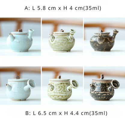 Gohobi Handmade Ceramic YiXing Clay Mini Teapot Ornament Tea pet