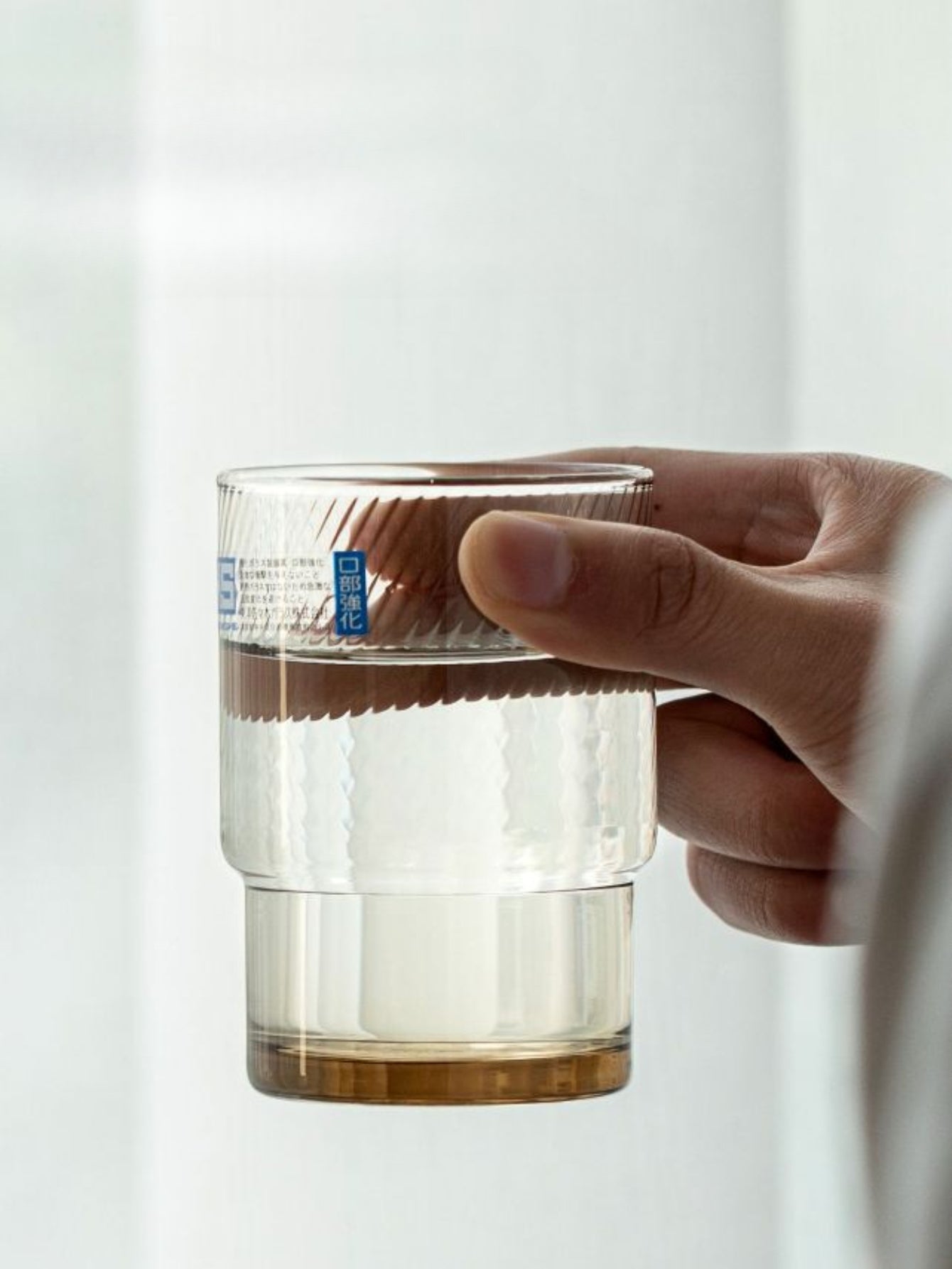 Gohobi Japanese Stackable Diagonal Glass Water Cup